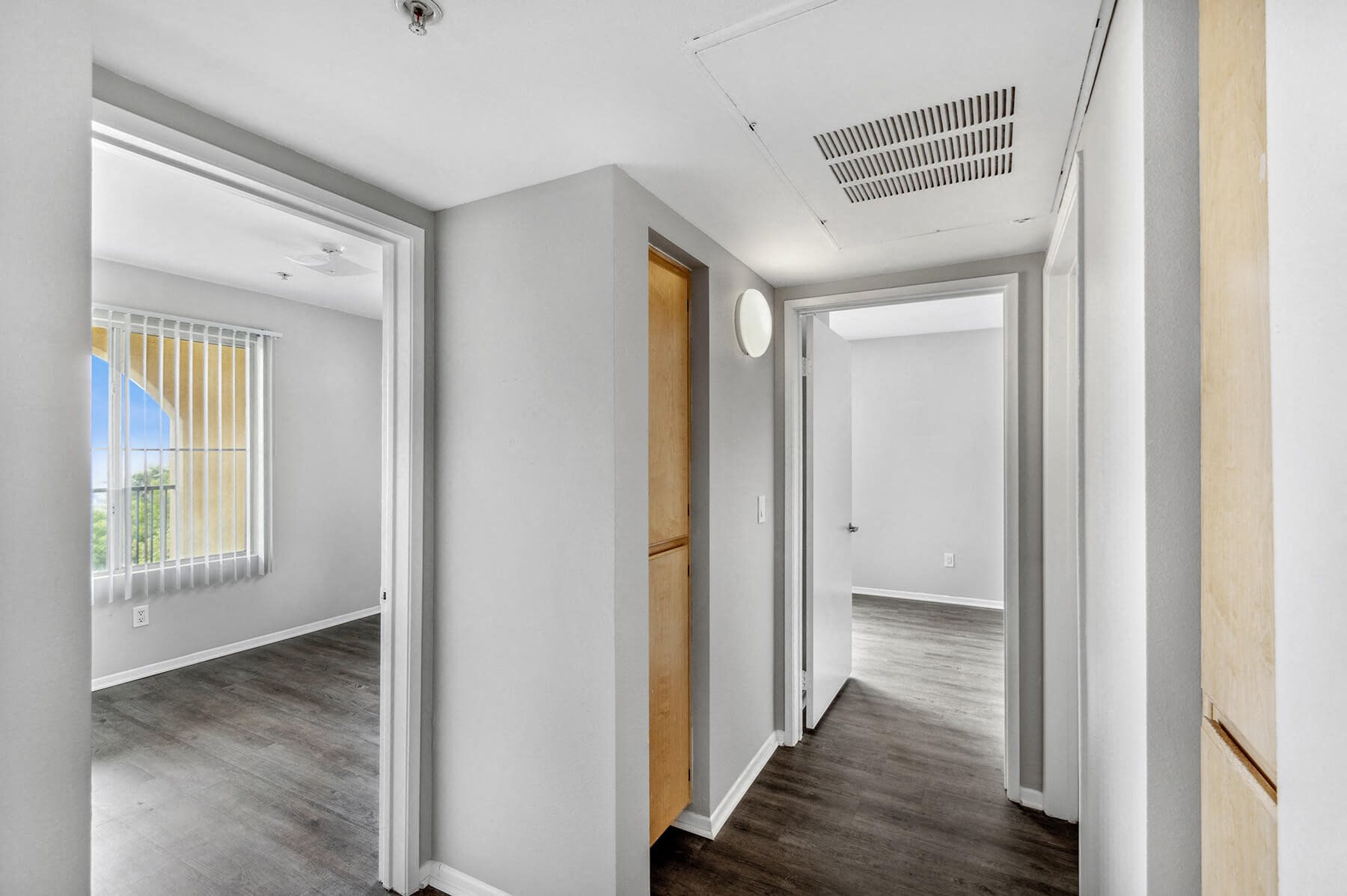 Apartment Hallway with Built in Storage